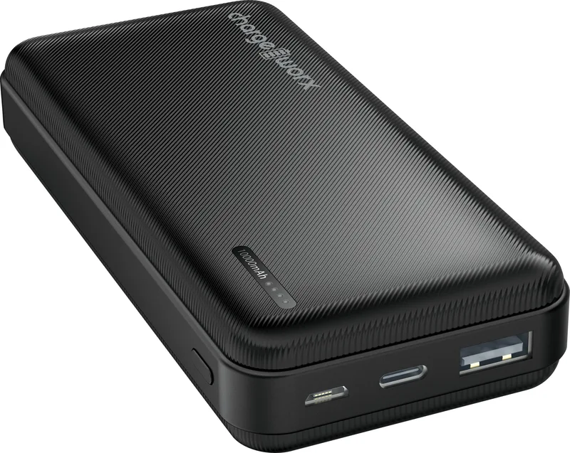 CHARGEWORX Chargeworx 10000Mah Dual Usb Slim Power Bank, Black