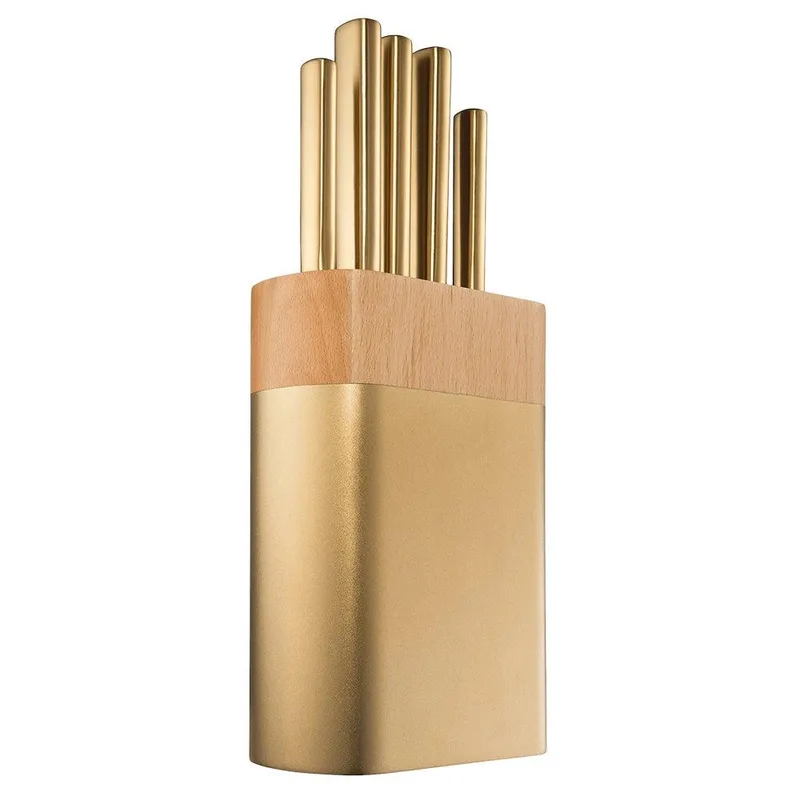 Cuisinepro Daisho Nara 6Pc Knife Block Brass