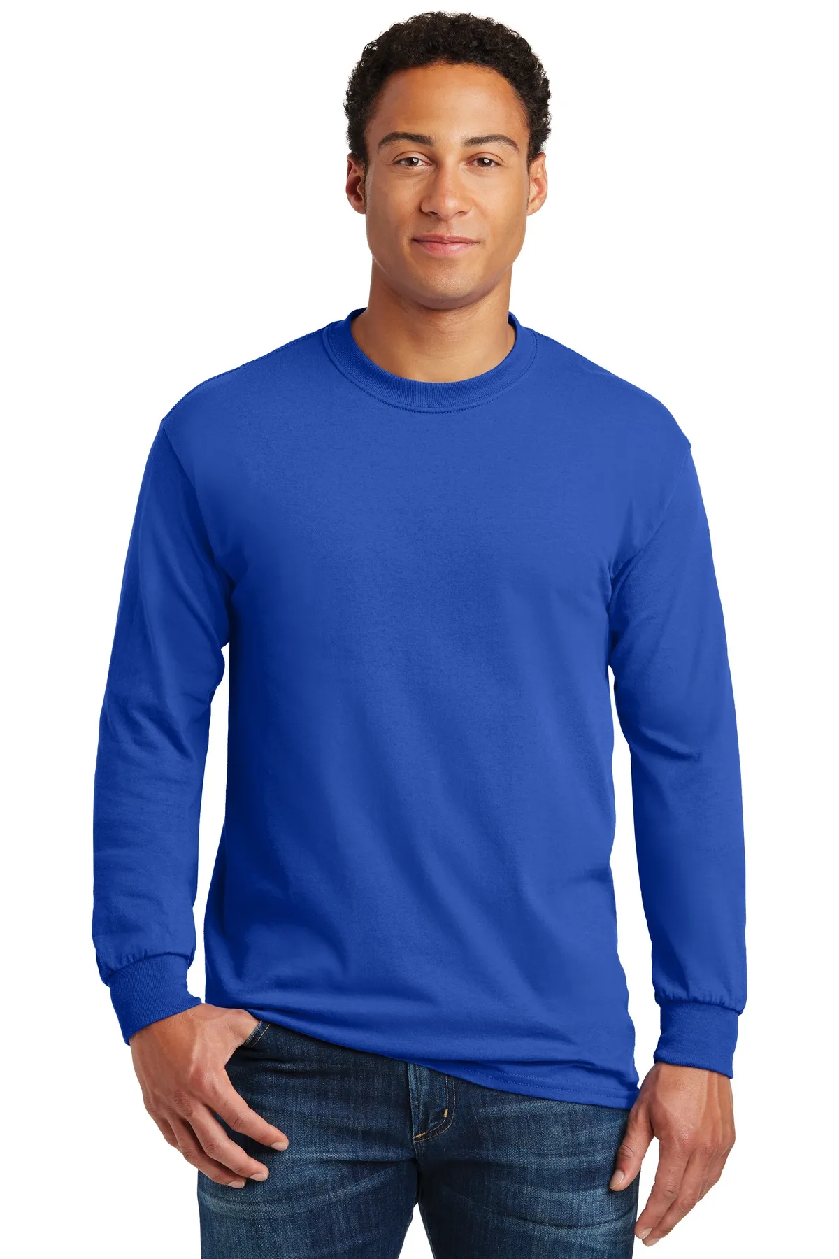 Gildan® - Heavy Cotton™ 100% Cotton Long Sleeve T-Shirt. view 2