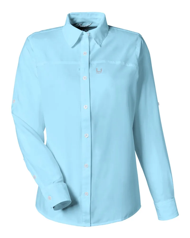HUK® Women's Tide Point Long Sleeve Shirt view 3