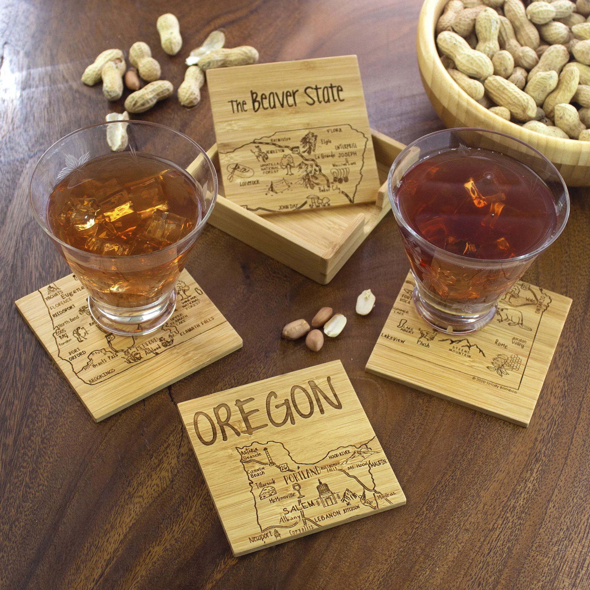Oregon Puzzle Coaster Set view 2