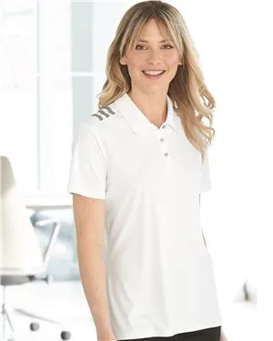 Adidas® Women's 3-Stripes Shoulder Polo view 2