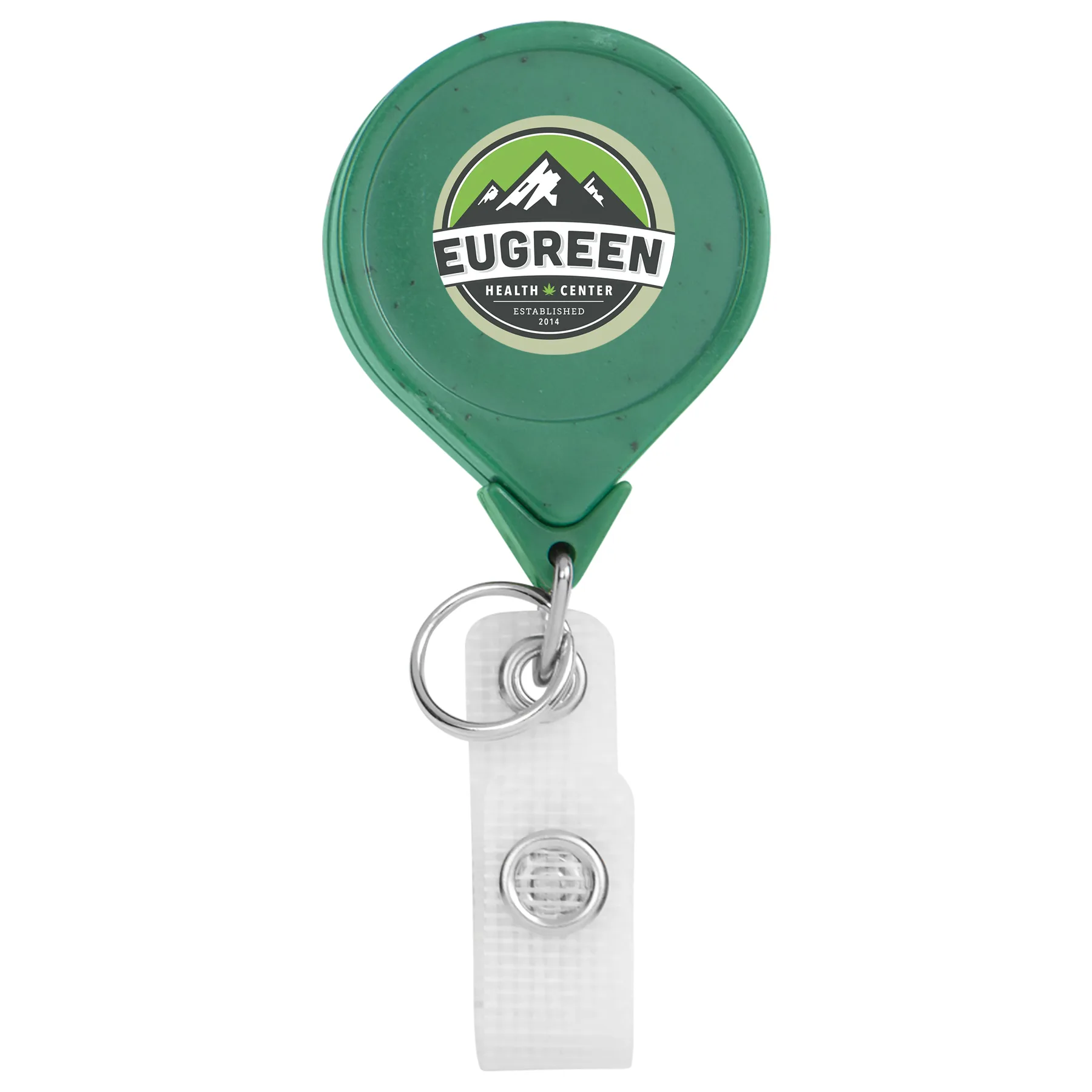 Hemp Jumbo Round Retractable Badge Reel view 6