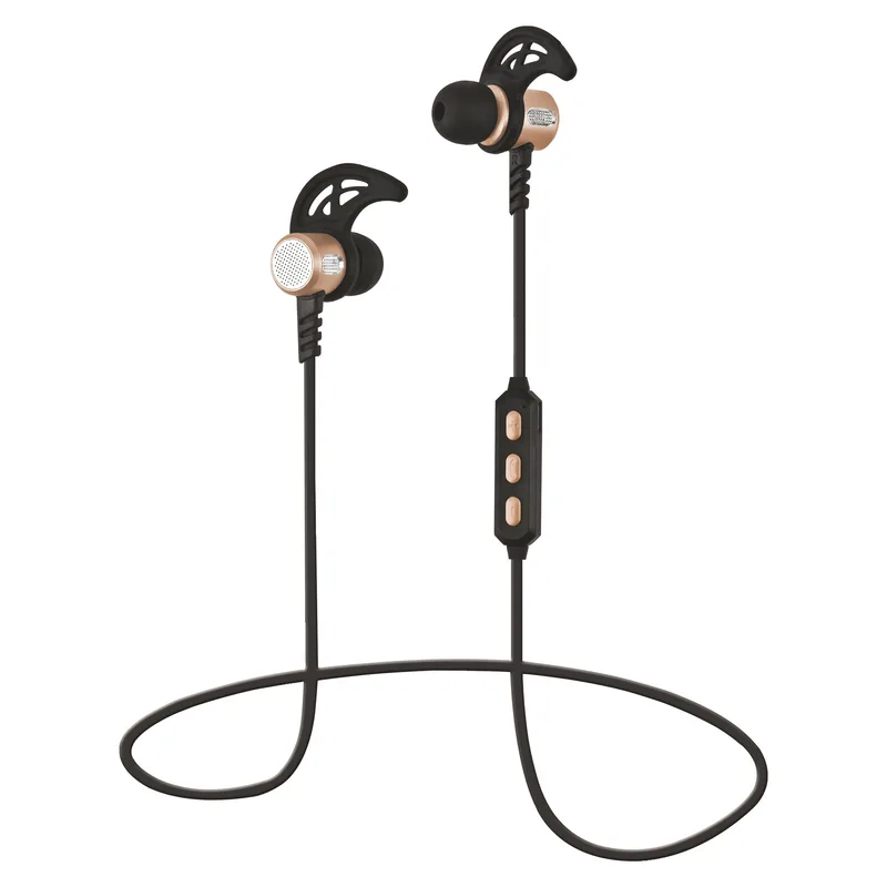Supersonic® Sports Magnetic Bluetooth® Earbuds w/Mic (Gold)