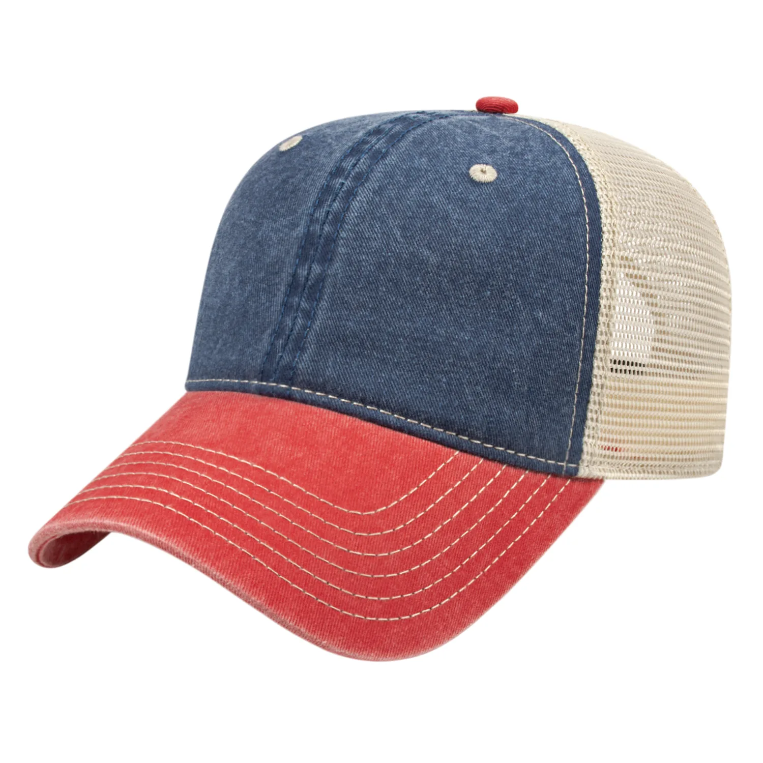 Washed Pigment Dyed Trucker Cap view 2