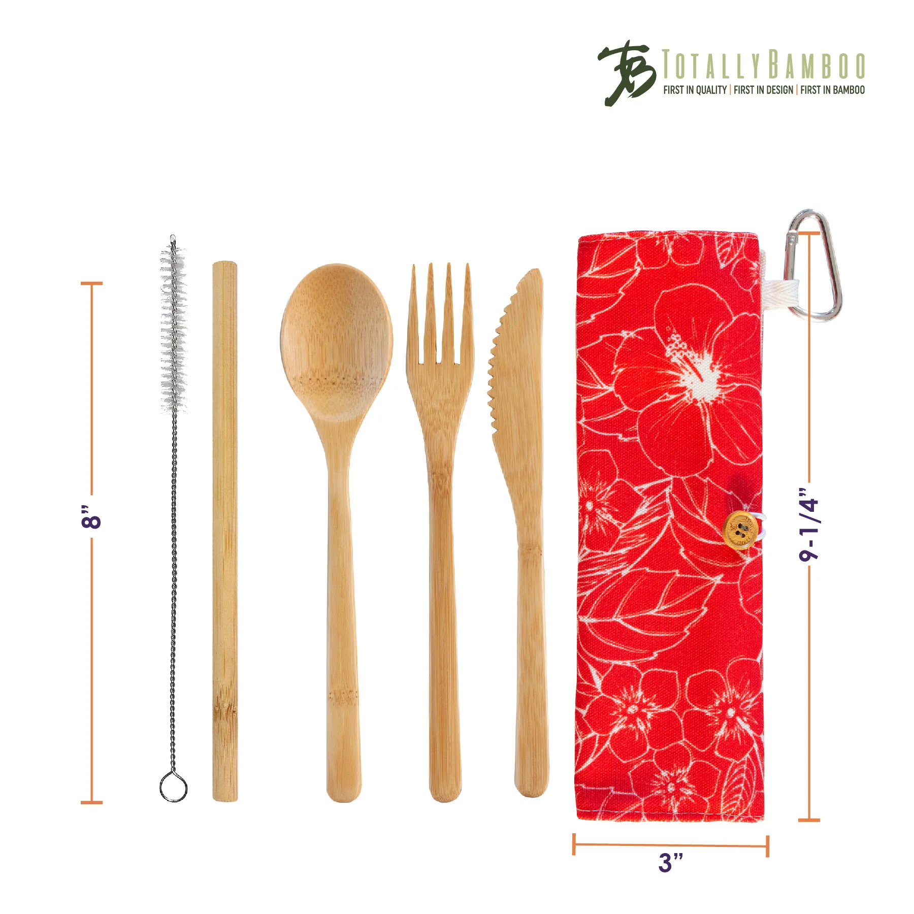 Bamboo Brown/Red/White/Silver