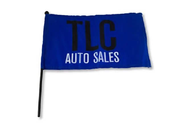 75D Polyester Waving Flag w/ Pole (15"x9" Flag/16" Pole) view 2
