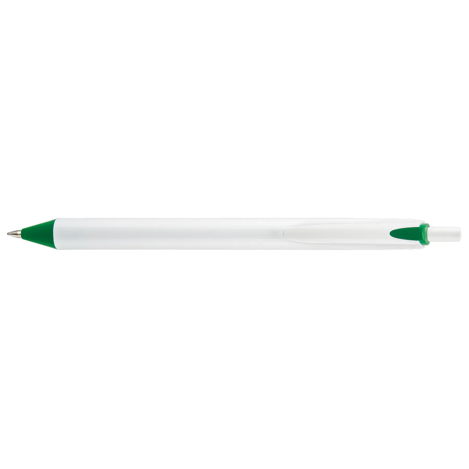 White/Green Blank Front View