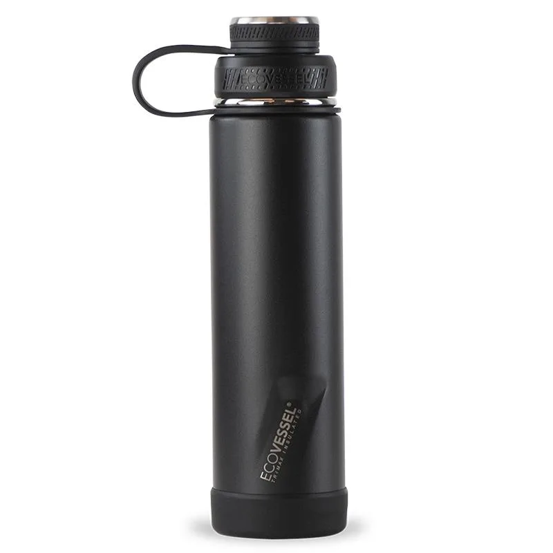 EcoVessel Boulder 24 Oz. Trimax® Insulated Ss Water Bottle - Black Shadow
