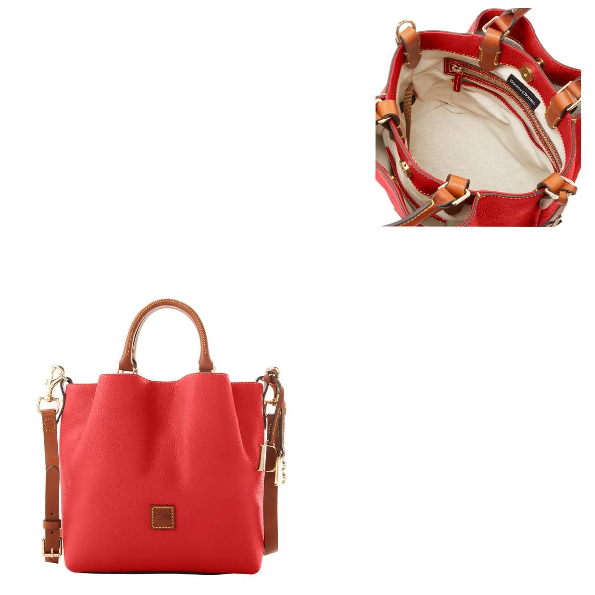 Dooney & Bourke Red Pebble Grain Small Barlow