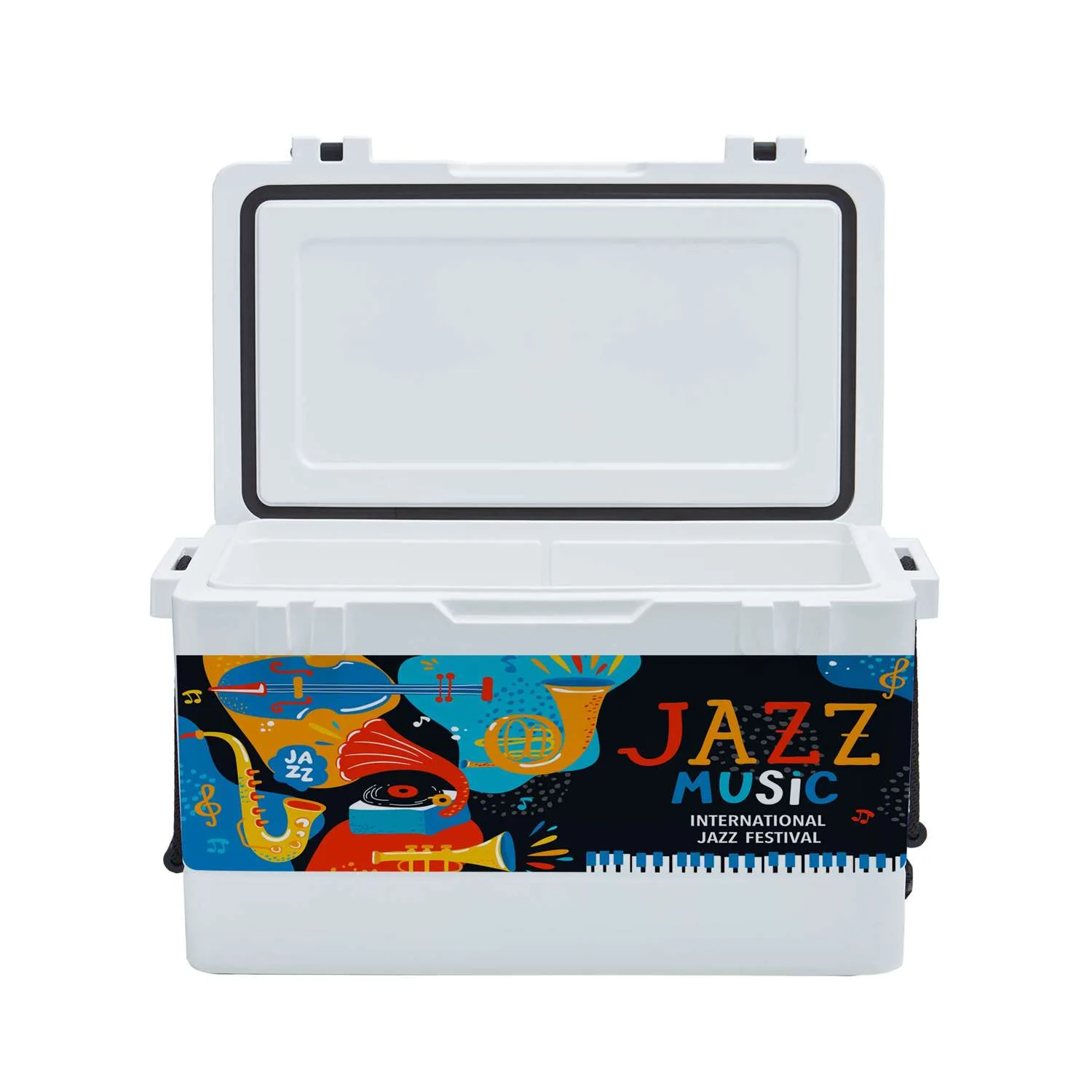54QT Rotomolded Cooler, Wrap with 1 Lid Decal view 3