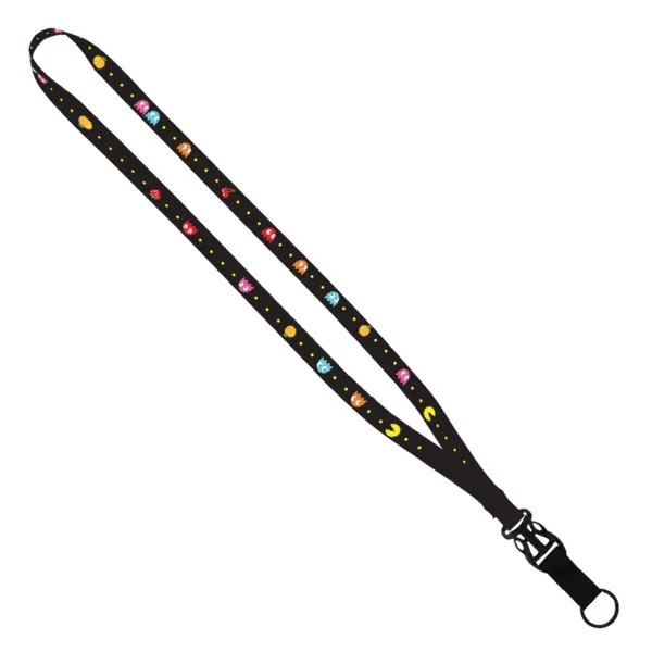 5/8" Tubular Lanyard with Plastic Slide-Buckle Release & Split-Ring view 2