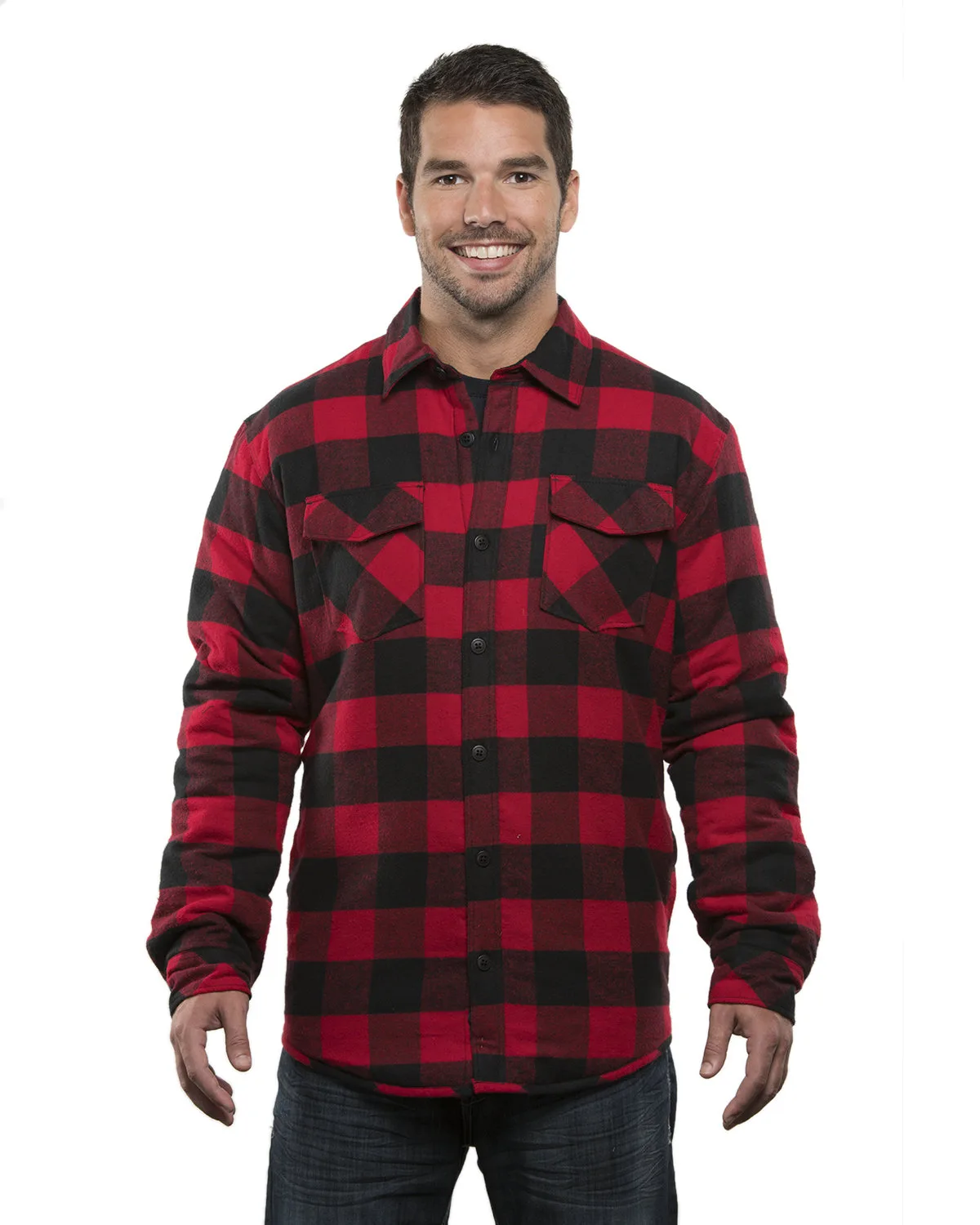 Burnside Adult Quilted Flannel Jacket view 5