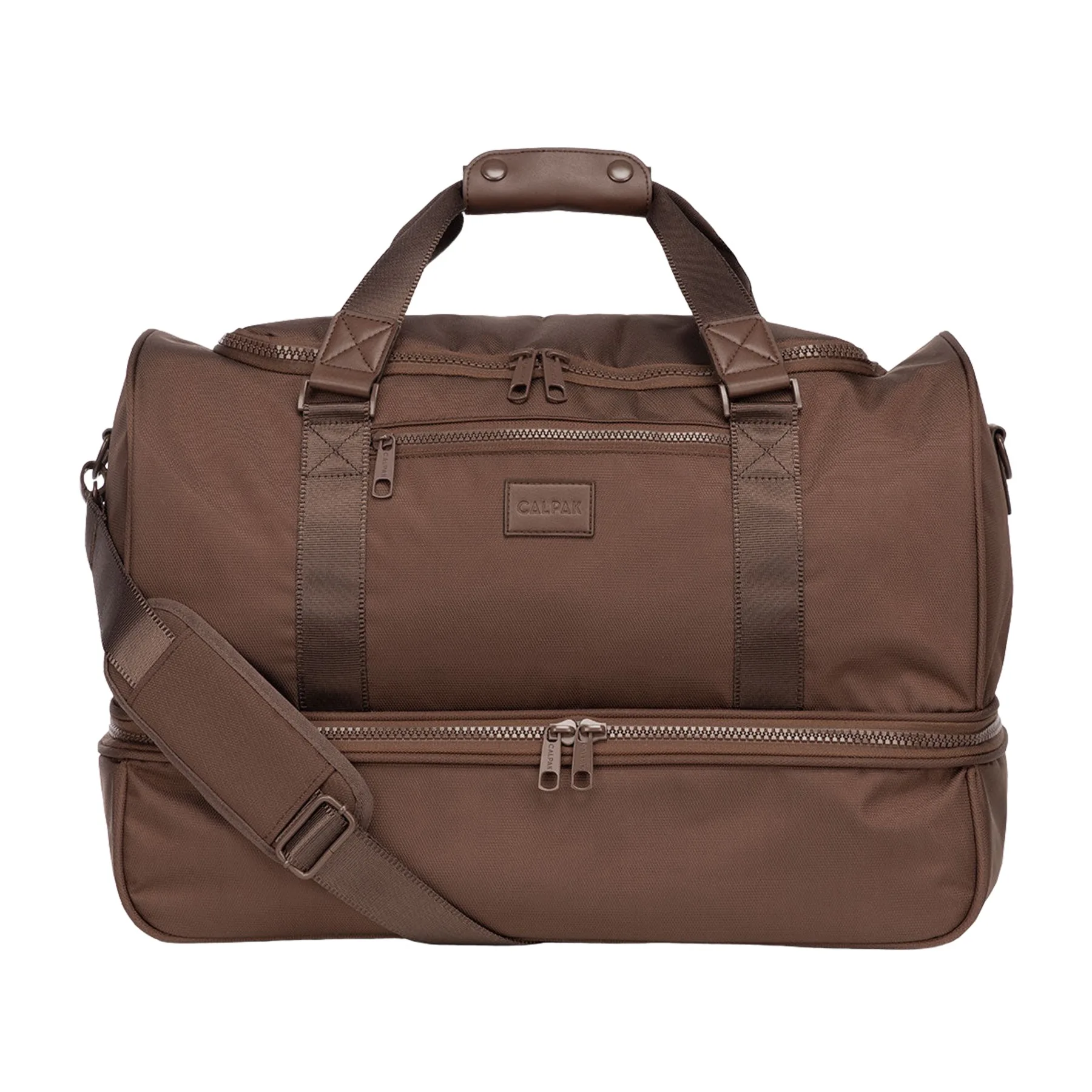 CALPAK Stevyn Duffel Bag with Shoe Compartment - Walnut
