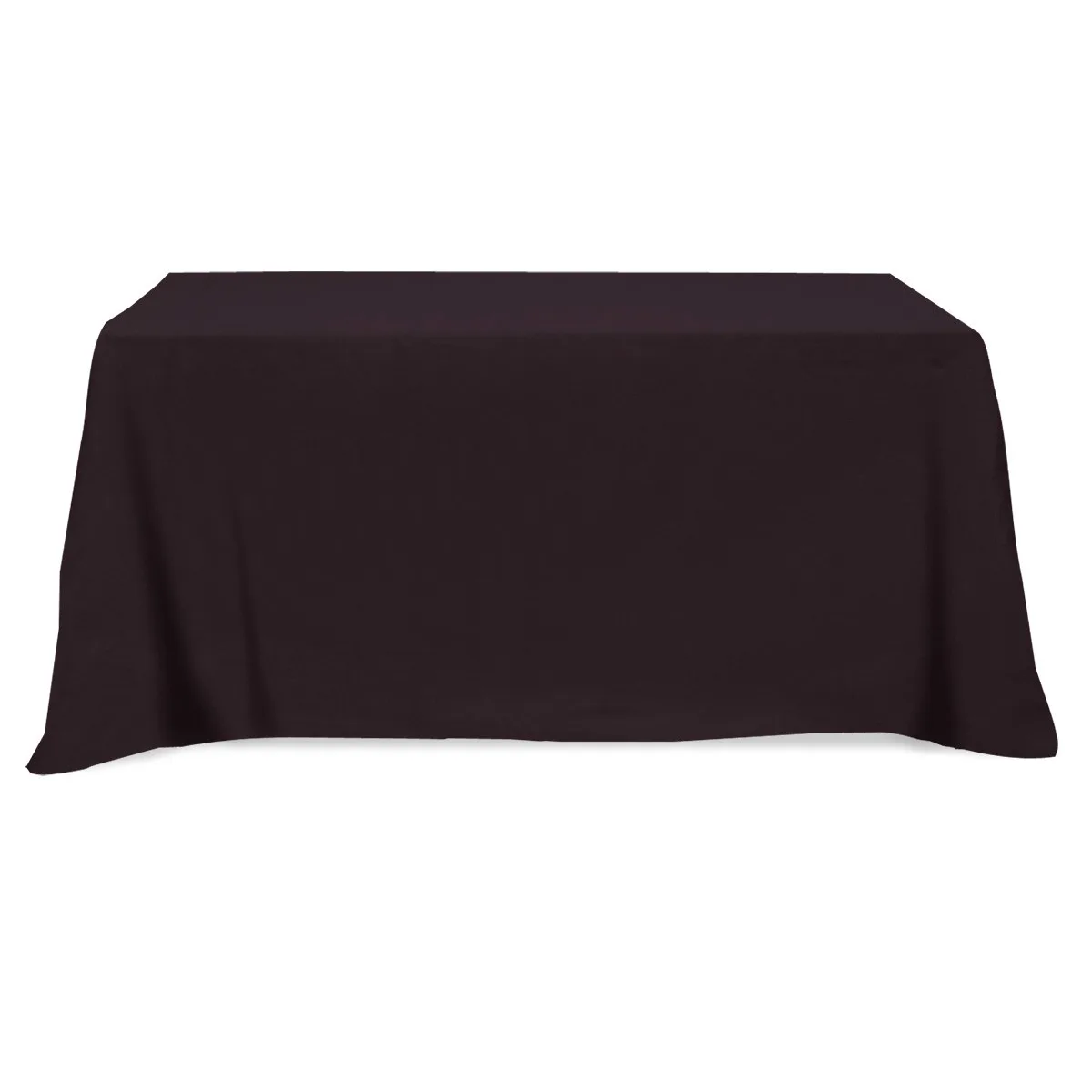 Flat Poly/cotton 3-sided Table Cover - Fits 6' Standard Table view 3