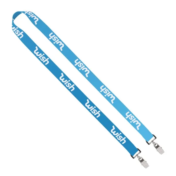 IMPORT Rush 3/4" Dye-Sublimated Double-Ended Lanyard with Dual Sewn Silver Metal Split-Ring view 7