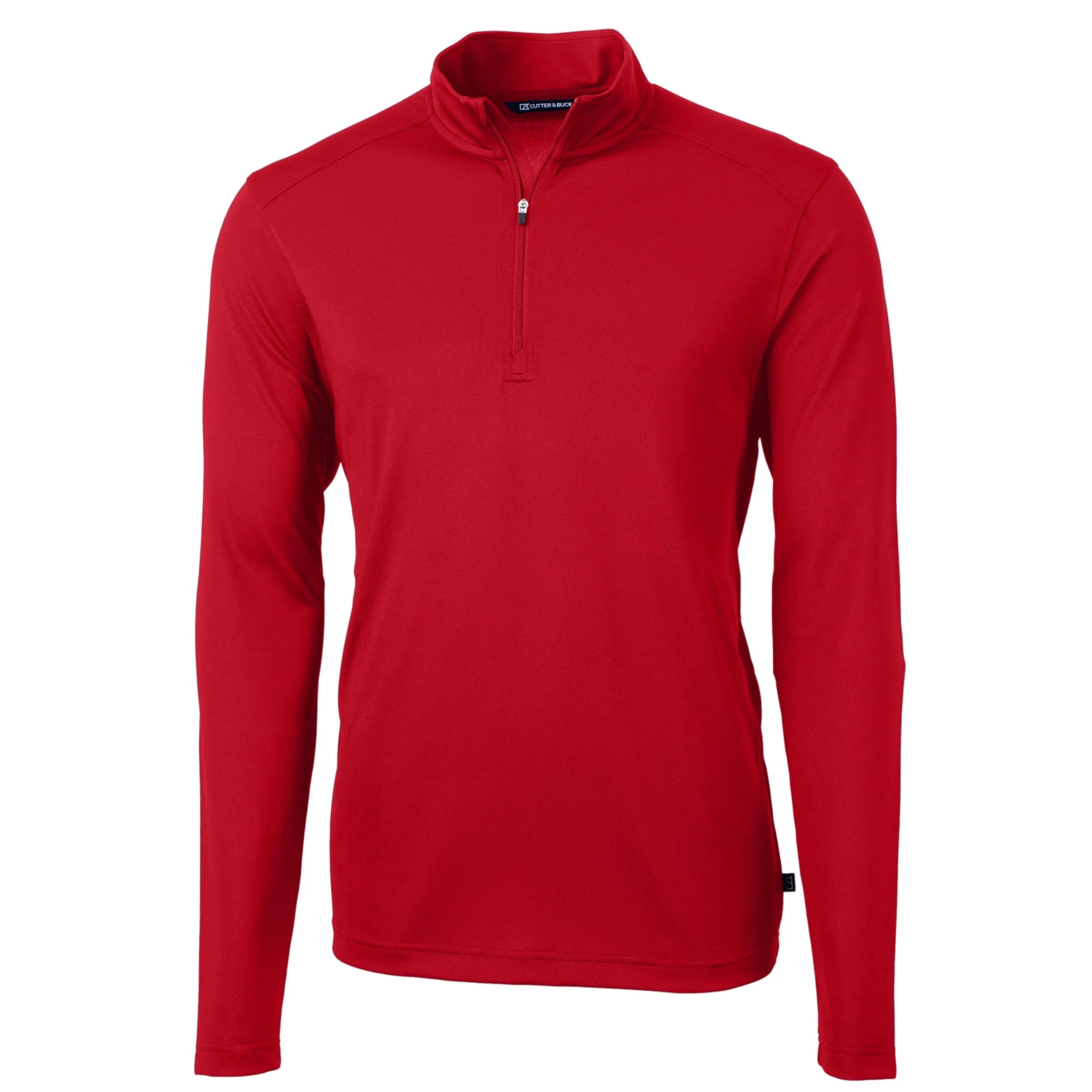 Cutter & Buck Virtue Eco Pique Recycled Quarter Zip Mens Big & Tall Pullover view 4
