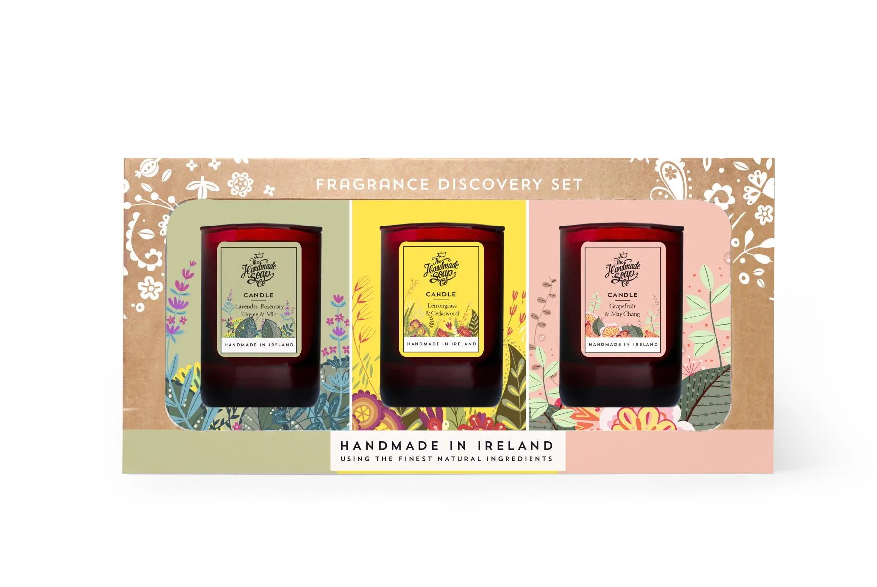 The Handmade Soap Co Trio Of Mini Votive Gift Set