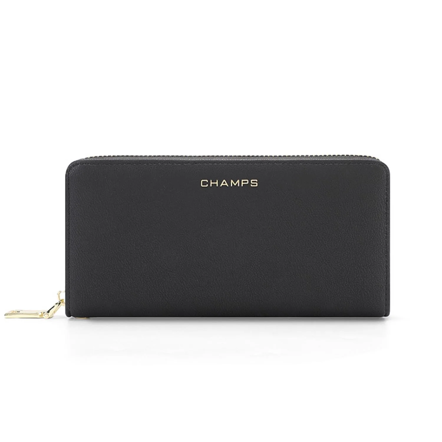Champs Luggage Black Rfid Zip-Around Wallet Size 4"X7.5"X1"