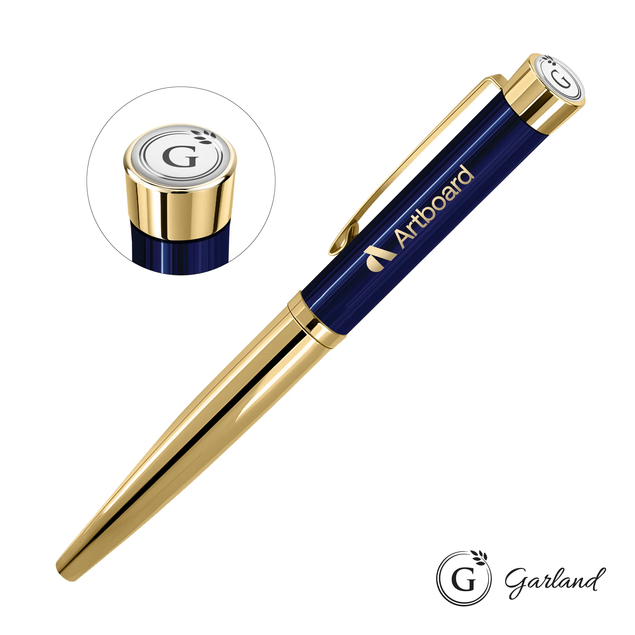 Standard, Rollerball, Gold, Navy Blue / Gold