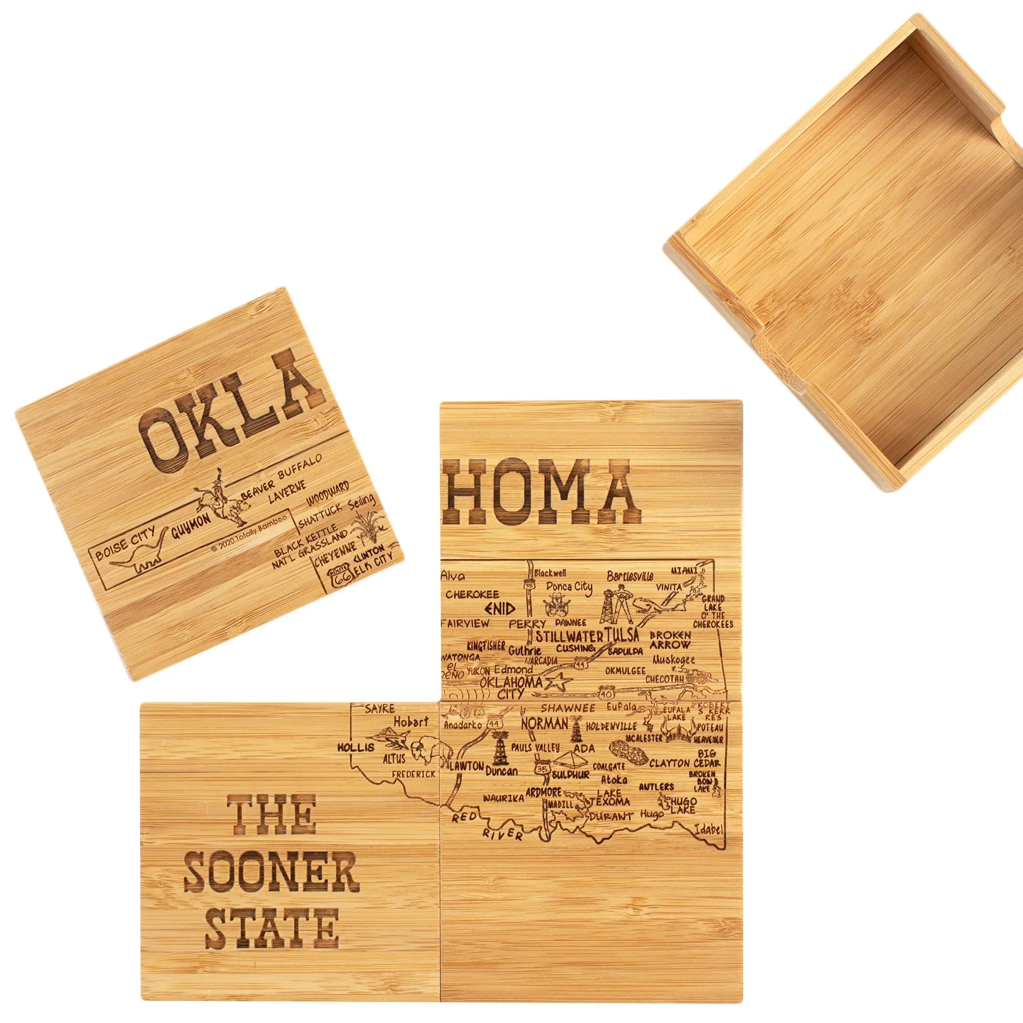 Oklahoma Puzzle Coaster Set view 6
