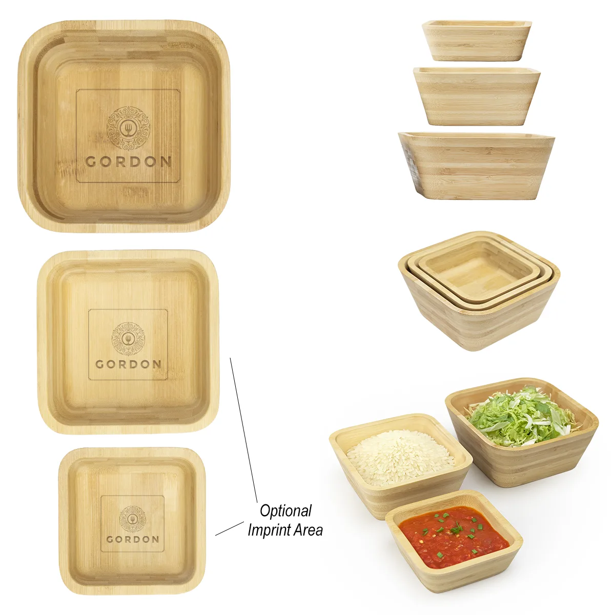 Bombay Bamboo Nesting Bowl Set view 2