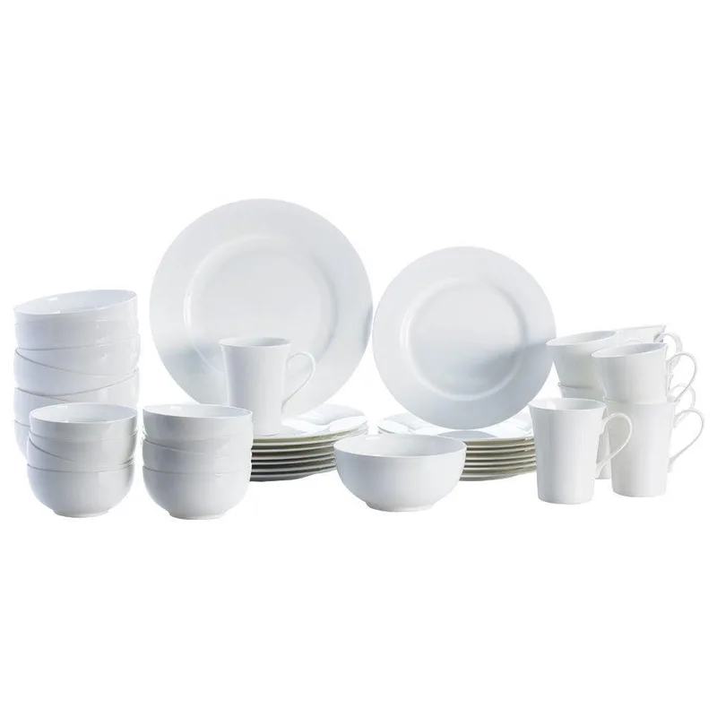 Mikasa Delray White 40 Piece Bone China Dinnerware Set