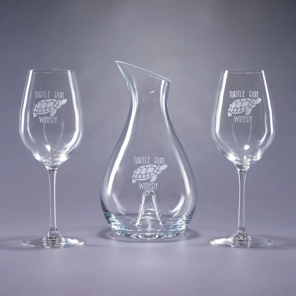 Essence/Domaine White Wine Set w/Decanter & 2 Wine Glasses