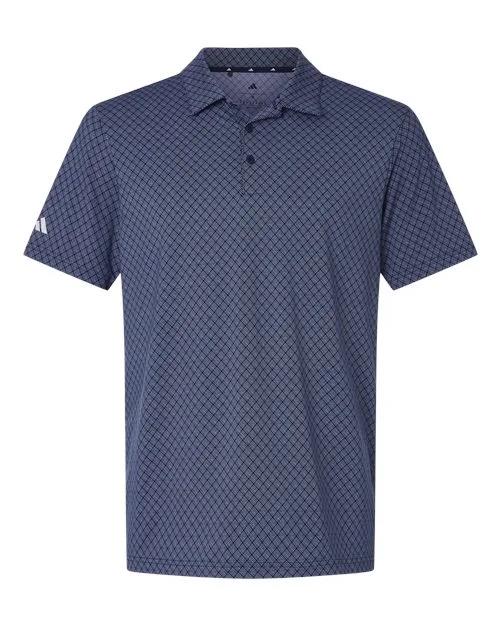 Adidas® Men's 4-Way Stretch Printed Polo Shirts