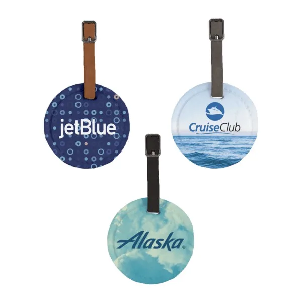 Hayes Dye-Sublimated Felt Round Luggage Tag view 2