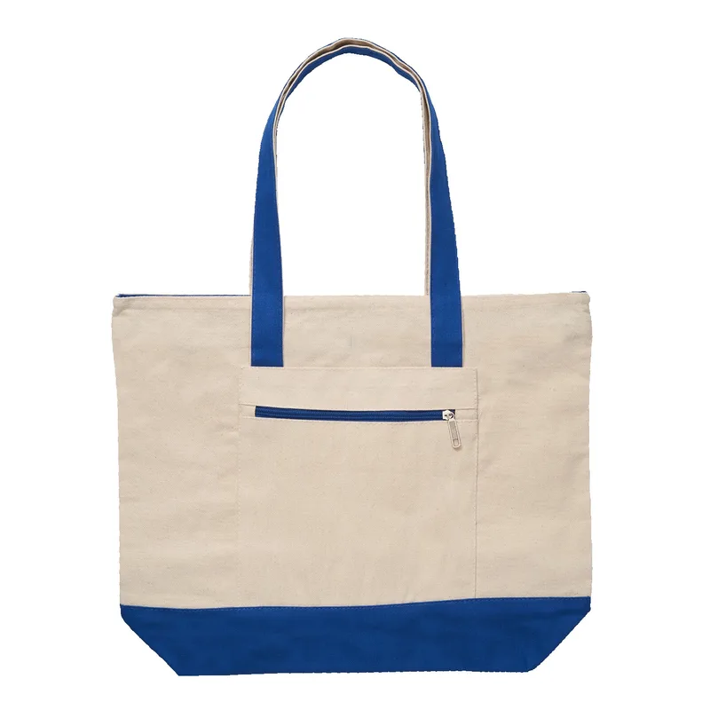 12 Oz. Cotton Canvas Zippered Tote Bag view 5