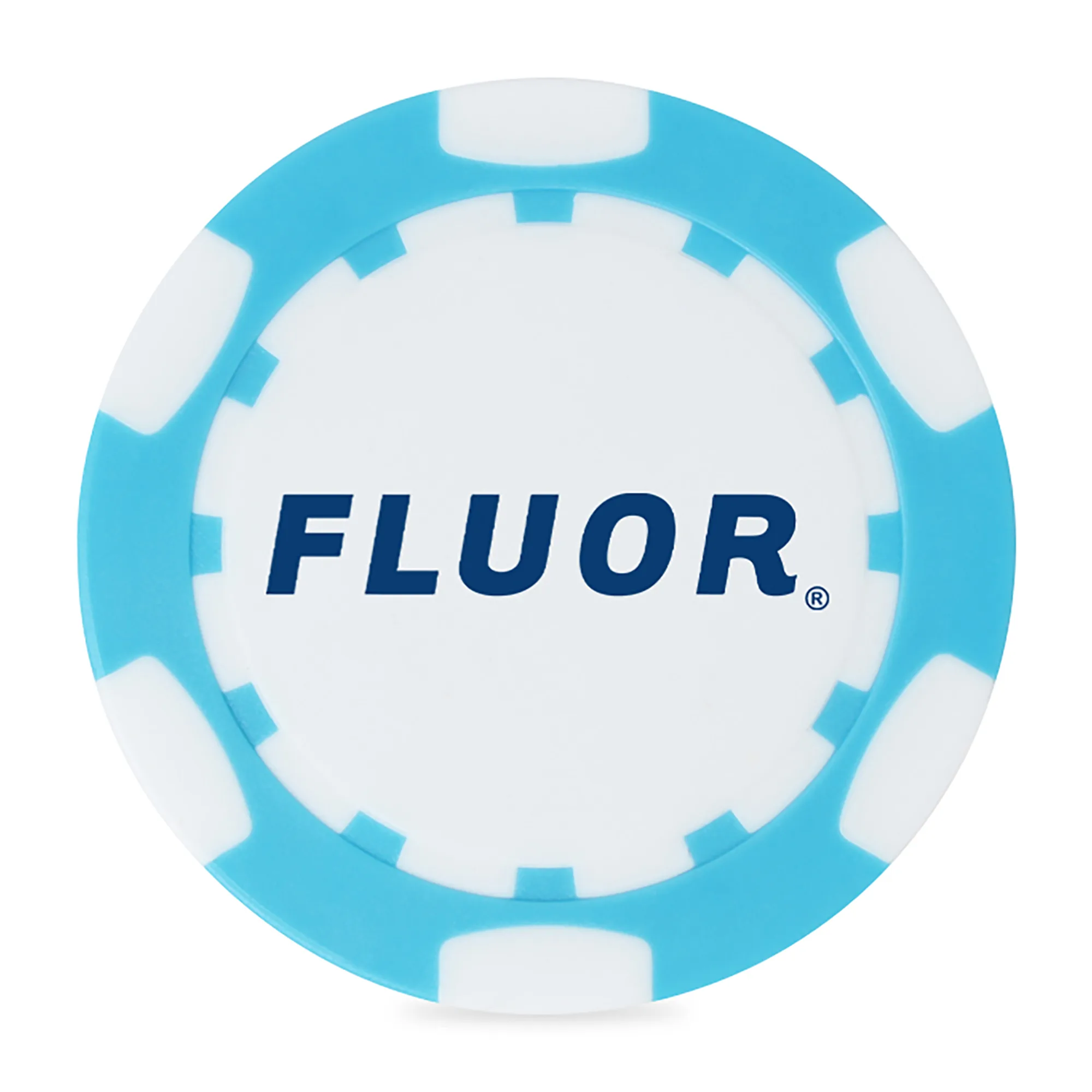 Ahead 2-Sided Poker Chip - Light Blue-White