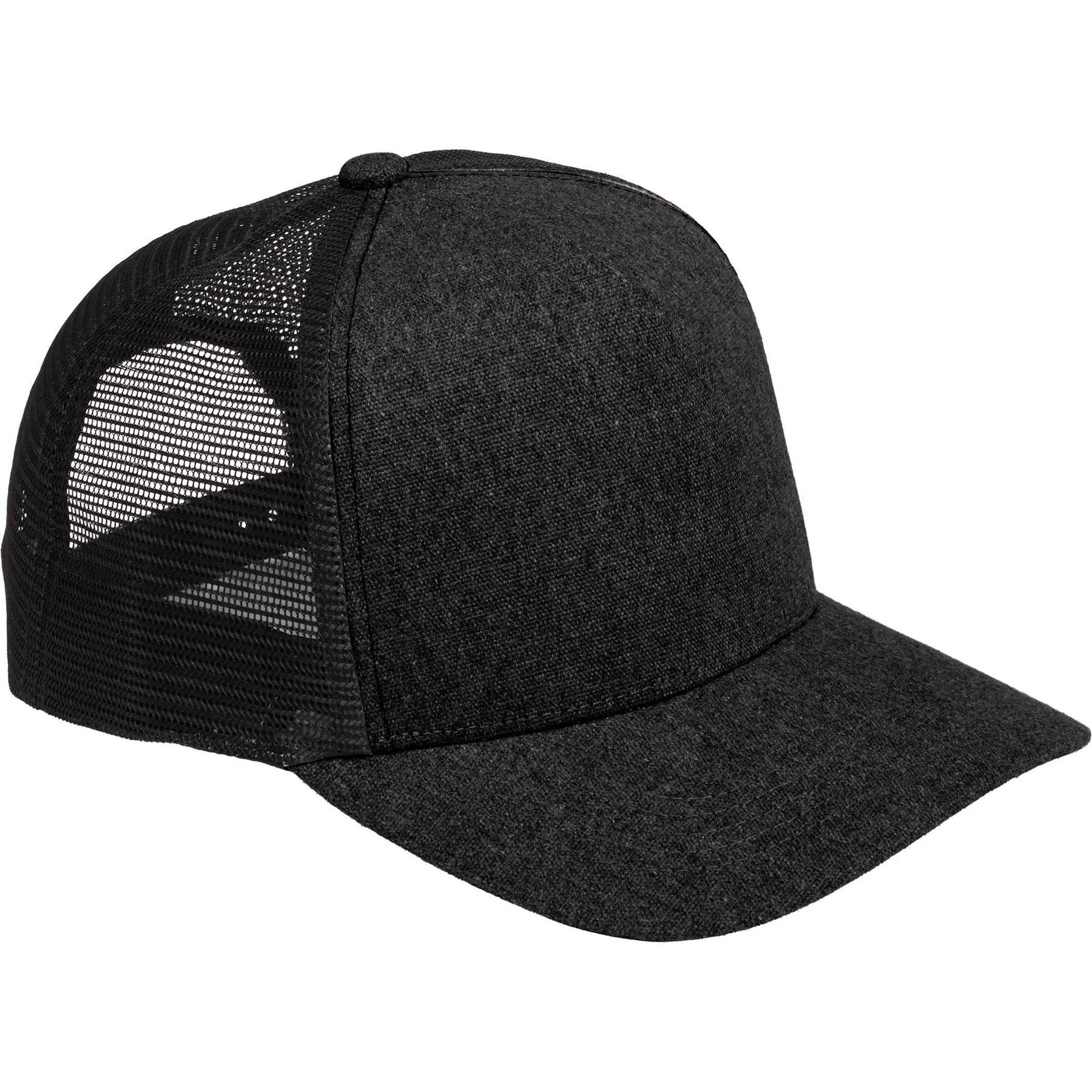 Recycled Cotton Canvas 5 Panel Mesh Back Ballcap view 4