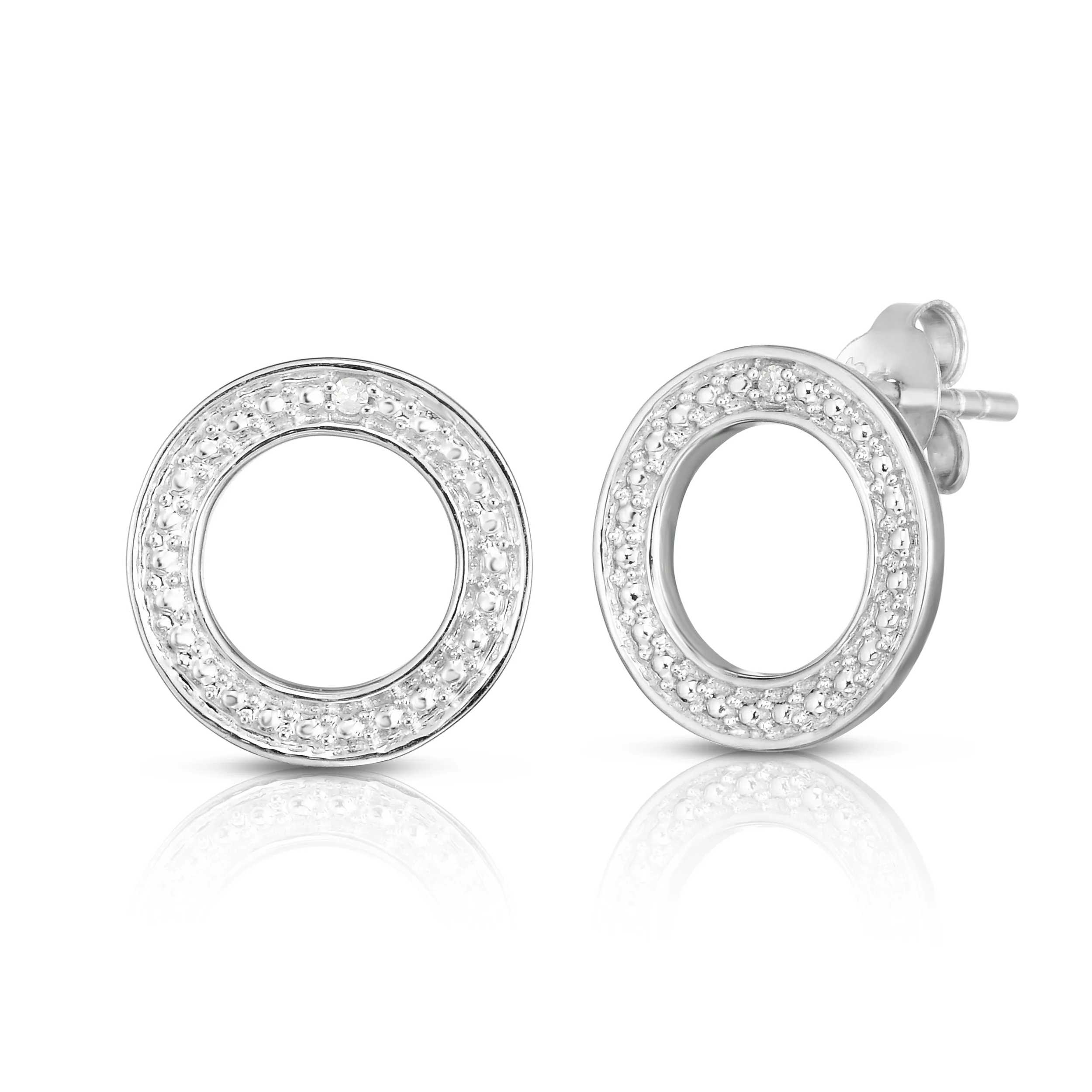 Jilco Inc Diamond Geometric Earrings - .02twt