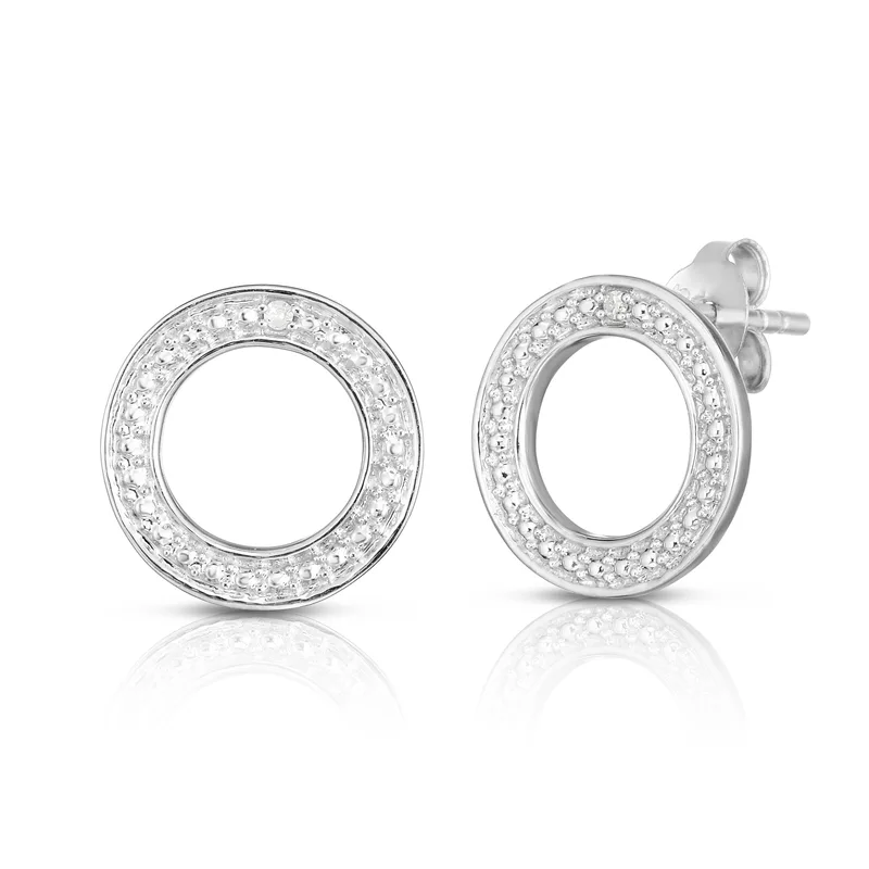 Jilco Inc Diamond Geometric Earrings - .02twt
