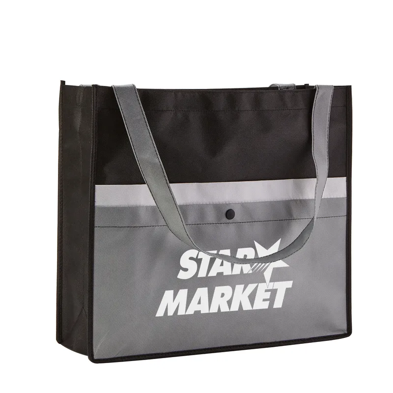Corridor Non-Woven Snap Pocket Tote Bag view 7