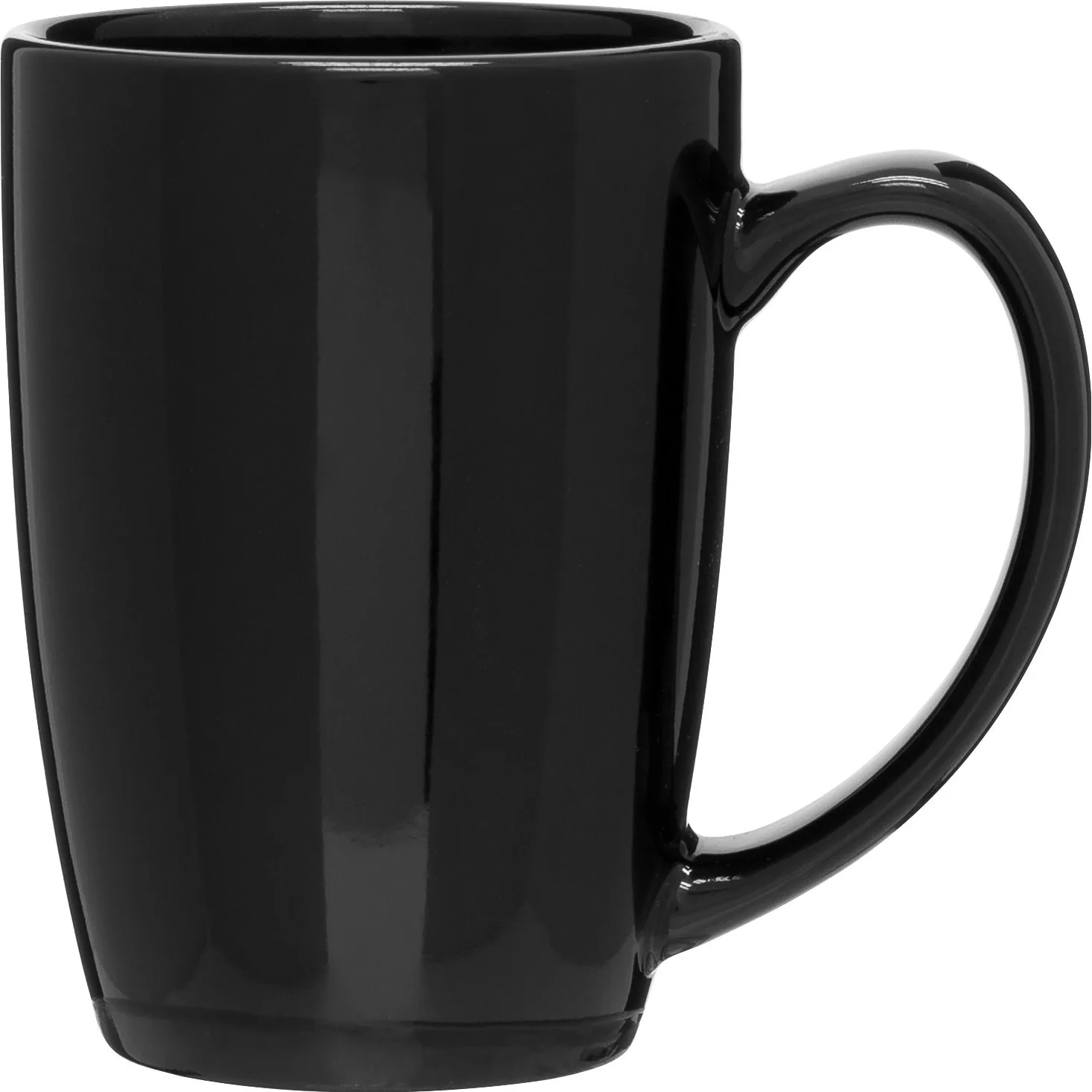 14 oz Contour Ceramic Mug (Black) view 2