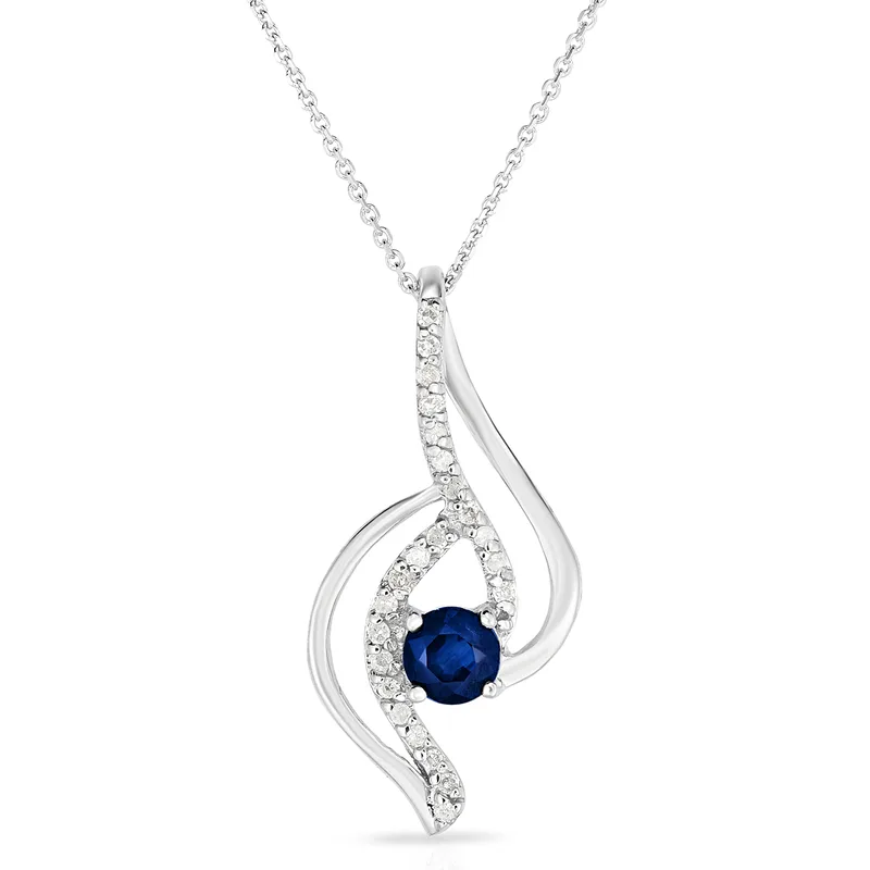 Jilco Inc Sapphire & Diamond Necklace