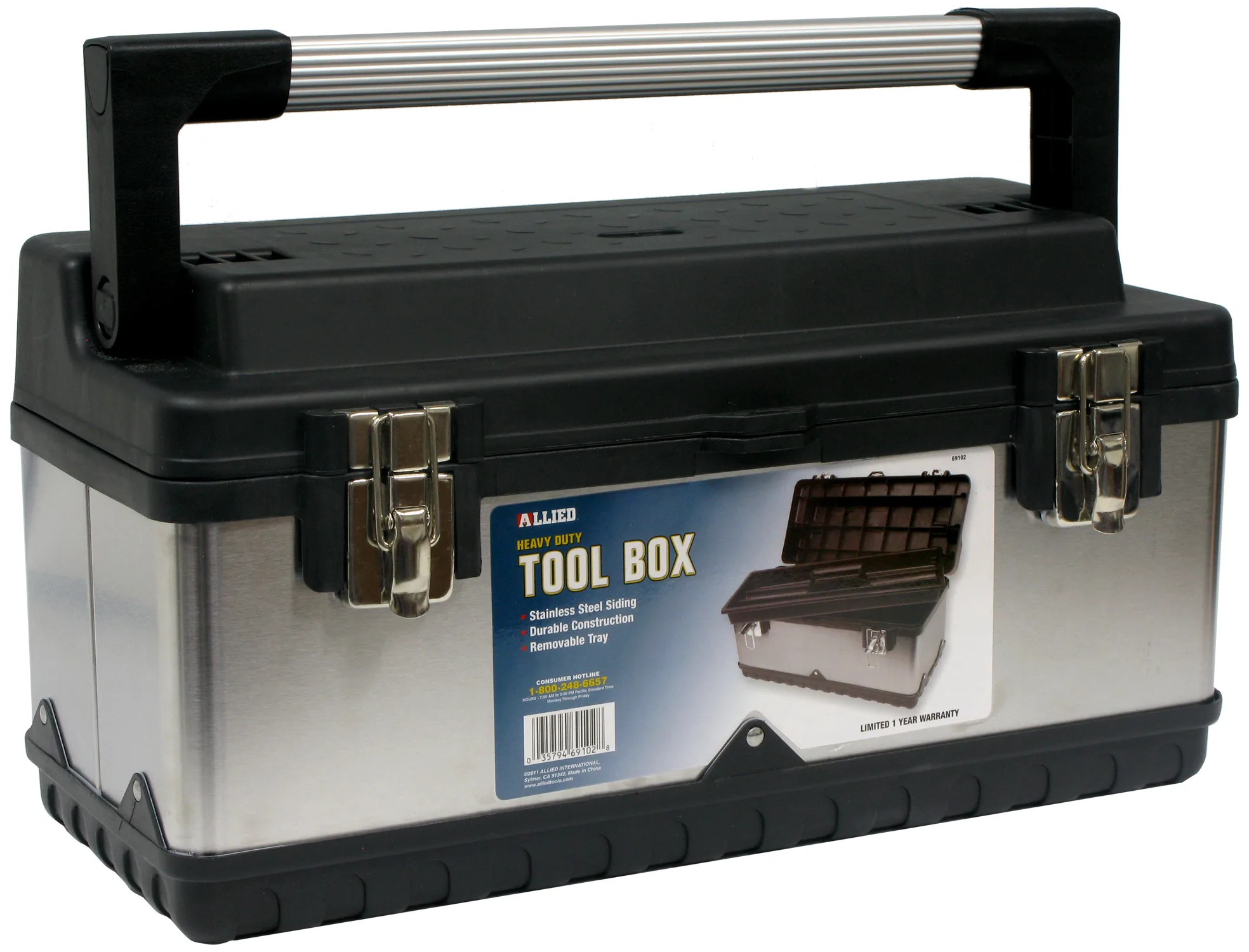 Allied Heavy Duty Tool Box w/Stainless Steel Siding