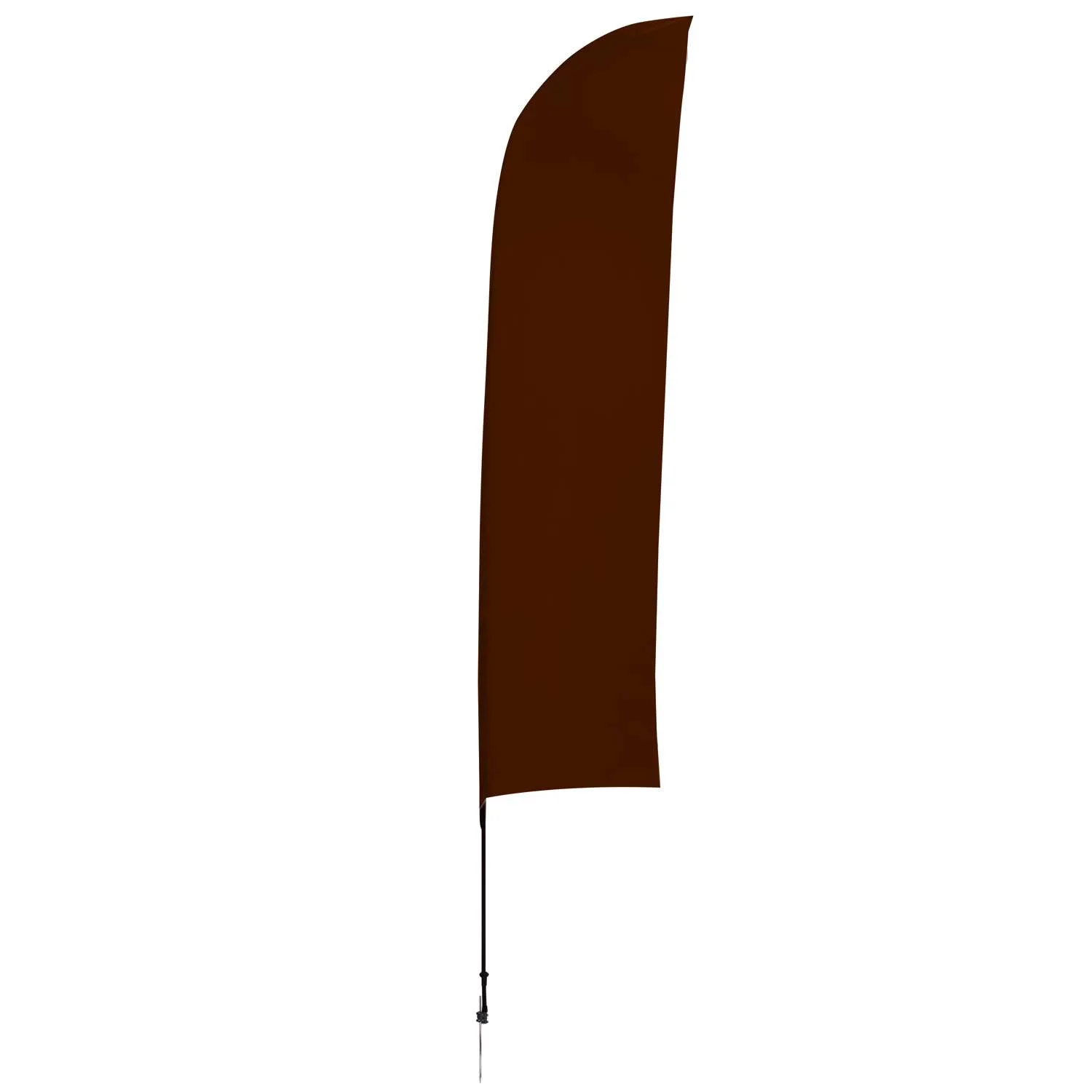 13' Solid-Color Blade Sail Sign Flag, 1-Sided, Ground Spike view 6