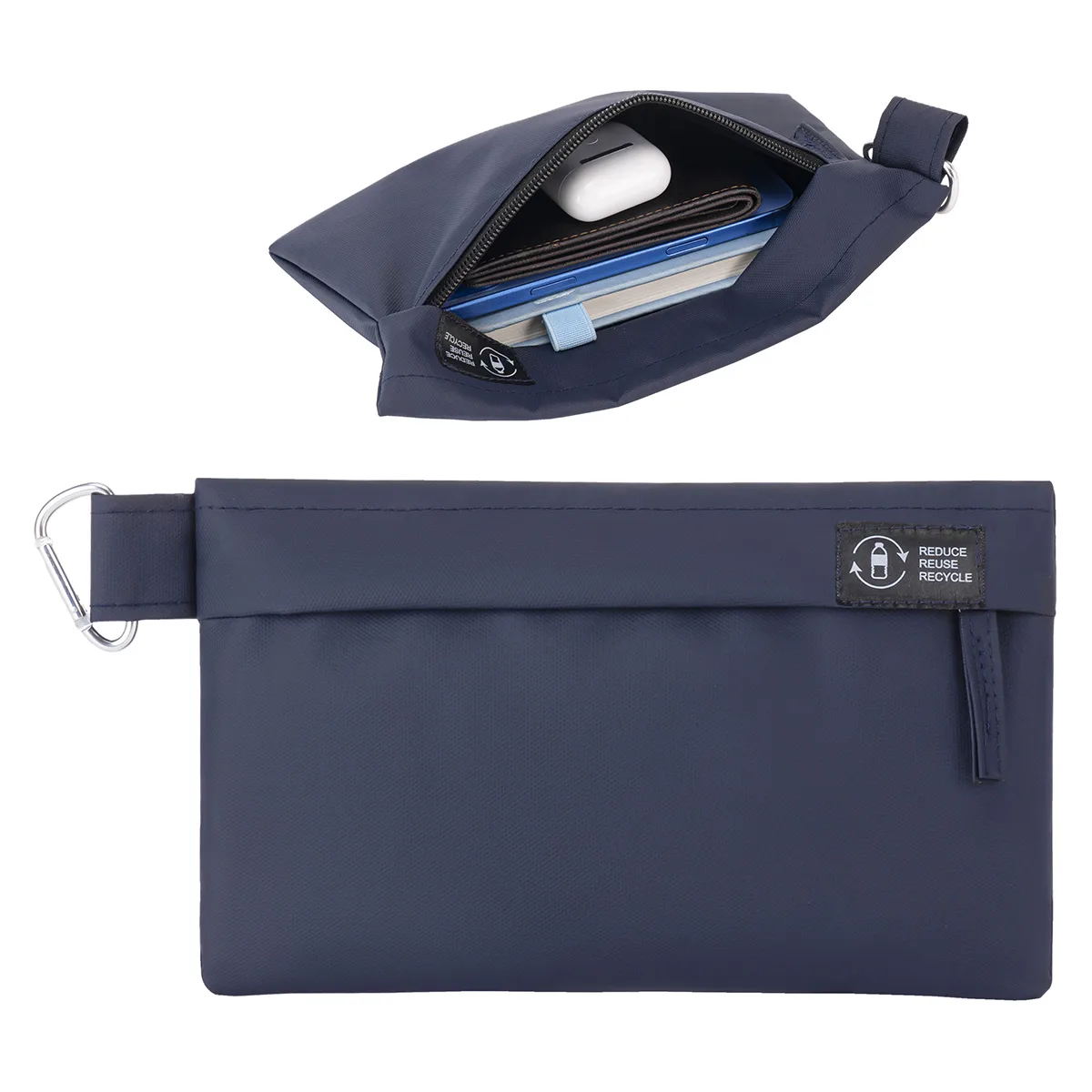 Lakeshore Recycled Nylon Utility Pouch with Carabiner view 2