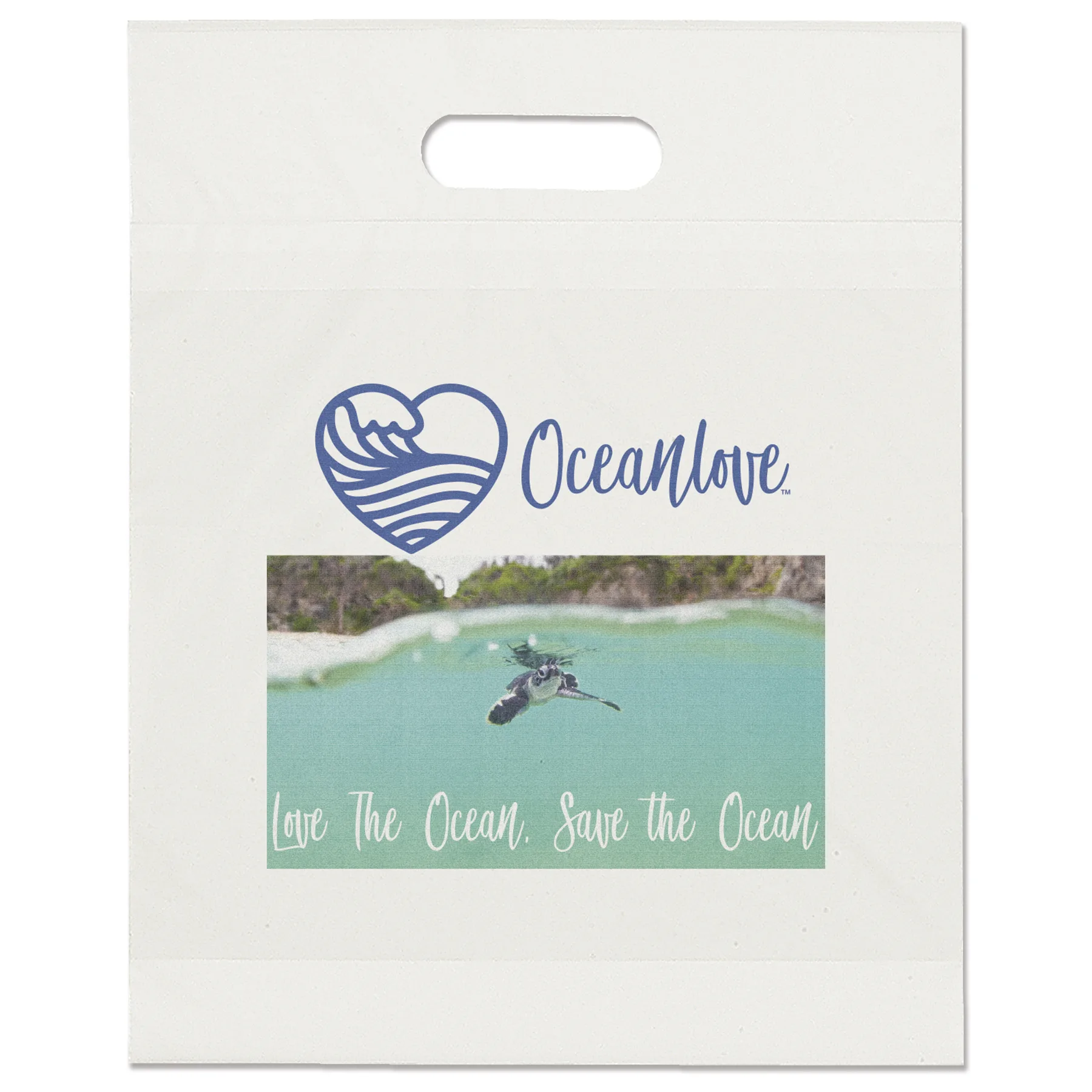 Eco Die Cut Handle Bag - Dynamic Color (12" x 15" x 3")