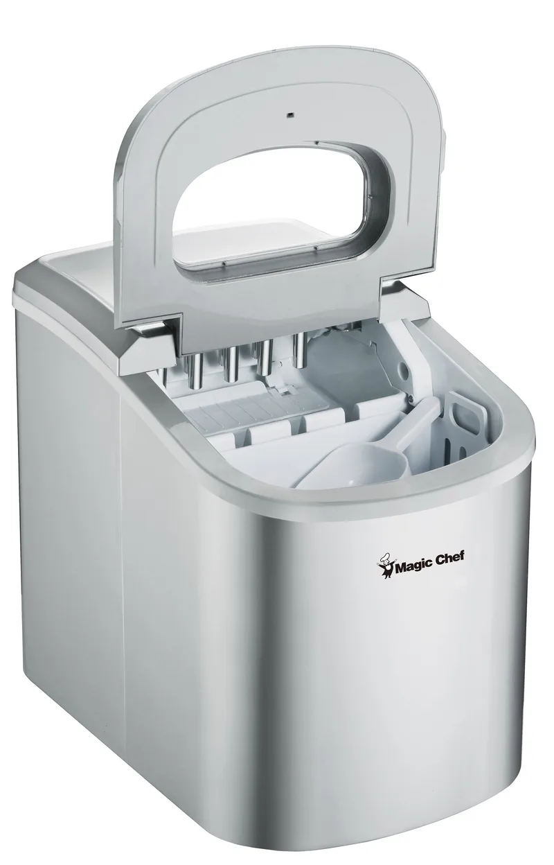 Magic Chef Portable Mini Ice Maker - Silver Finish