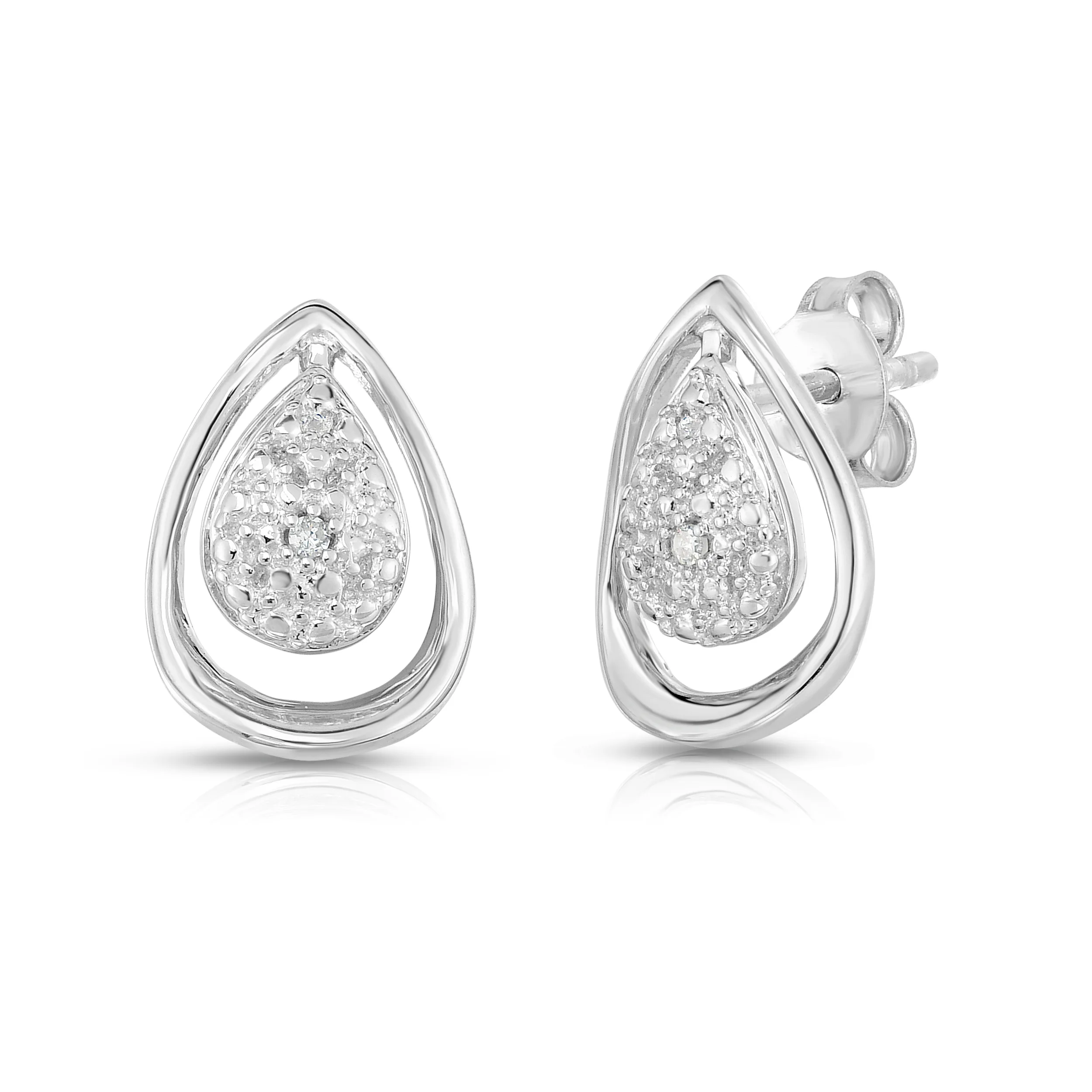 Jilco Inc Diamond Tear Drop Earrings - .05twt