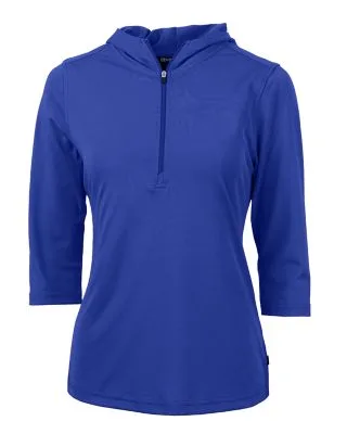 Cutter & Buck Virtue Eco Pique Recycled Half Zip Pullover Womens Hoodie view 5