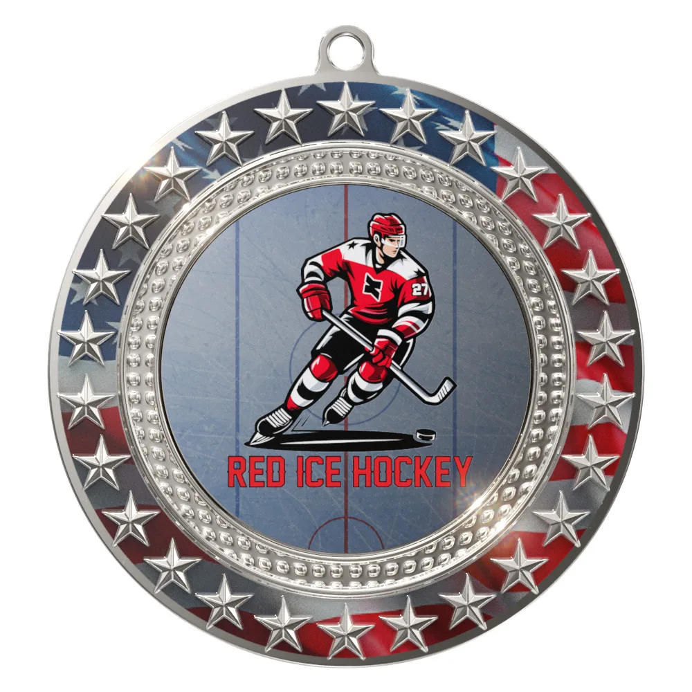Vibraprint® Radiant Star Patriotic Insert Medallions (3") view 6