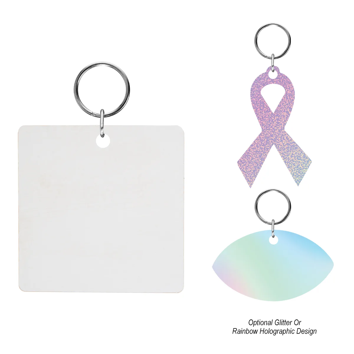 Acrylic Key Tag - Custom Shape 4" view 3