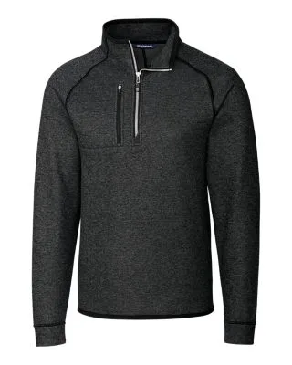 Cutter & Buck Mainsail Sweater-Knit Mens Big and Tall Half Zip Pullover Jacket view 2