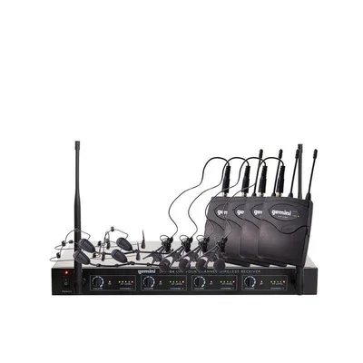 Gemini 4-Channel Wireless Headset/Lavalier Combo System