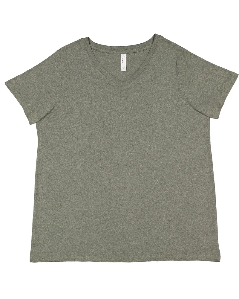 LAT Ladies' Curvy V-Neck Fine Jersey T-Shirt